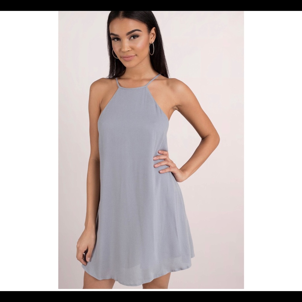 Periwinkle high neck dress